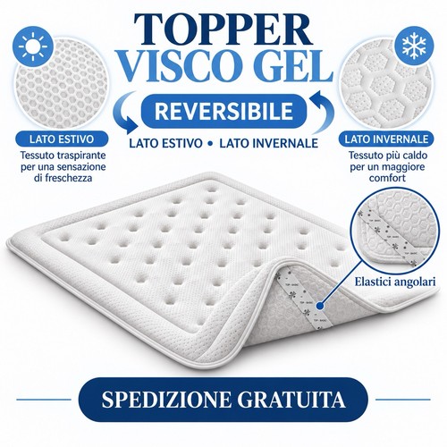 Visco gel reversible topper - gel,